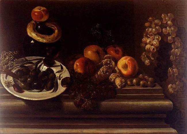 Juan de  Espinosa Still-Life of Fruit and a Plate of Olives oil painting picture